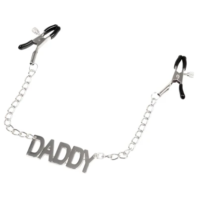 LateToBed Daddy - bimbócsipesz BDSM játékhoz (ezüst)