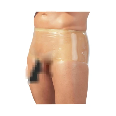 Late X - latex boxer beépített péniszköpennyel (testszínű)