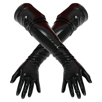 Late X hosszú, unisex kesztyű (fekete)