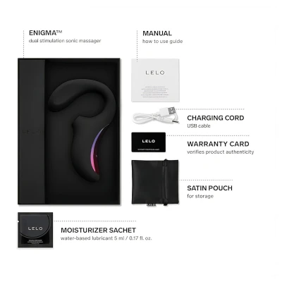 LELO Enigma - akkus, vízálló, 2in1 G-pont vibrátor (fekete)