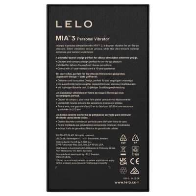 LELO Mia 3 - utazó rúzs vibrátor (fekete)