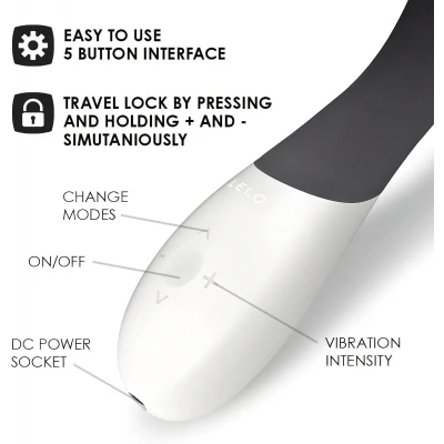 LELO Mona Wave - vízálló G-pont vibrátor (fekete)