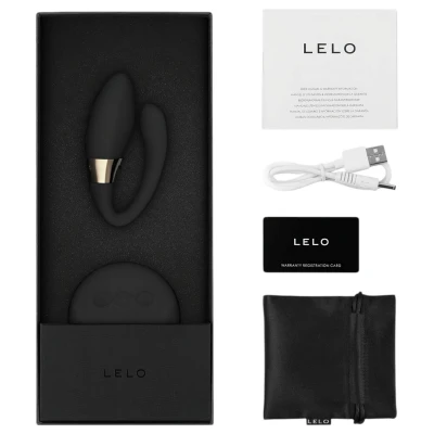LELO Tiani Duo - akkus, szilikon párvibrátor (fekete)