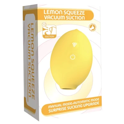Lemon Squeeze - citrom formájú csiklószívó vibrátor (sárga)