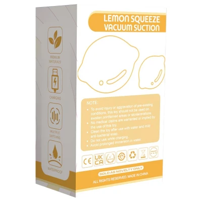 Lemon Squeeze - citrom formájú csiklószívó vibrátor (sárga)