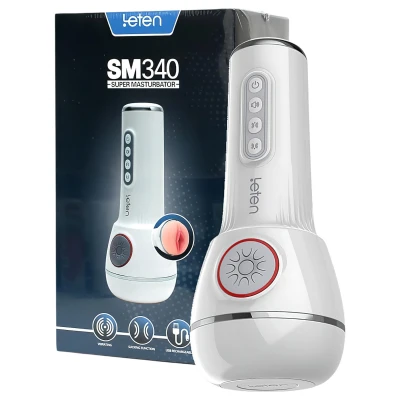 LETEN SM340 - akkus, vibráló, szívó, nyögő maszturbátor férfiaknak