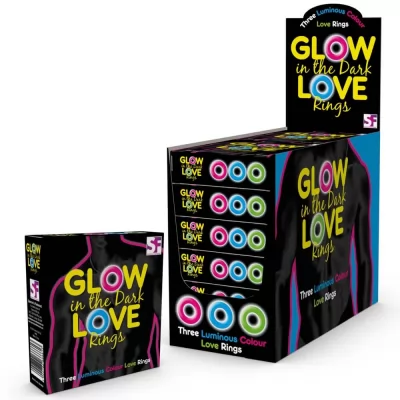 Love Rings - sötétben világító péniszgyűrű szett (3 db)