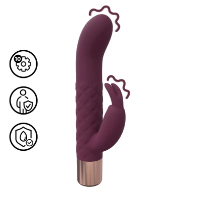 Loveline - mini nyuszis, csiklókaros vibrátor (piros)