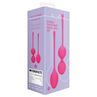 Loveline - súlyozott gésagolyó szett, kegel tréner - 2 részes (pink)