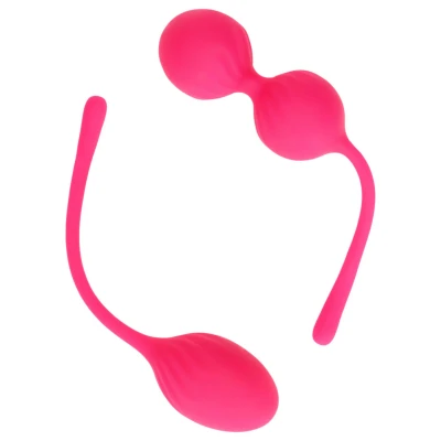 Loveline - súlyozott gésagolyó szett, kegel tréner - 2 részes (pink)