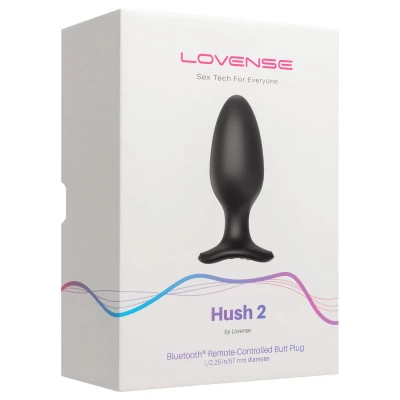 LOVENSE Hush 2 L - akkus kis anál vibrátor (57 mm, fekete)