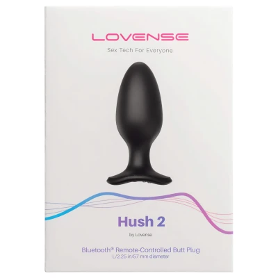 LOVENSE Hush 2 L - akkus kis anál vibrátor (57 mm, fekete)