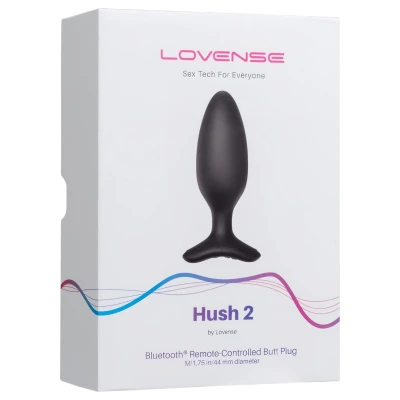 Lovense Hush 2 M - fekete app-vezérelt anál vibrátor (45 mm)