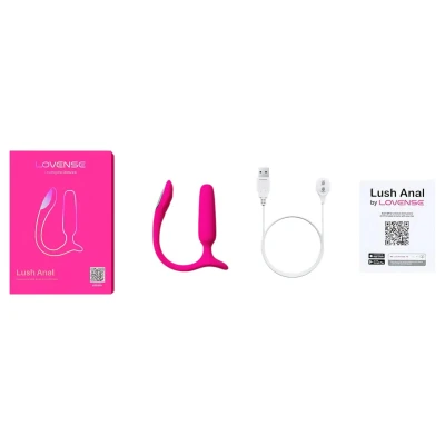 Lovense Lush Anal - app-vezérelt anál vibrátor, LED-es (pink)