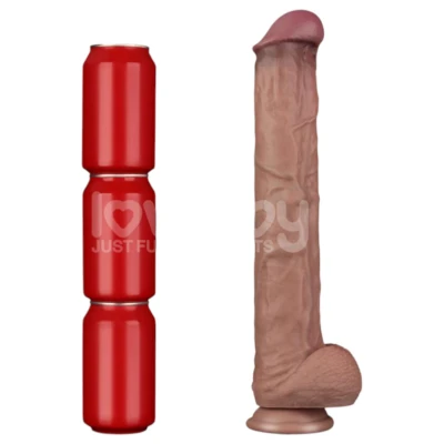 Lovetoy - kétrétegű XXL dildó - 36,5 cm (testszínű)