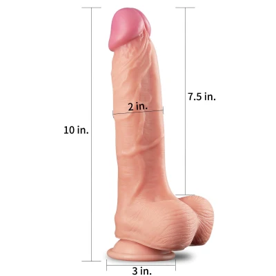 Lovetoy Nature Cock - testszínű kétrétegű élethű dildó (25 cm)