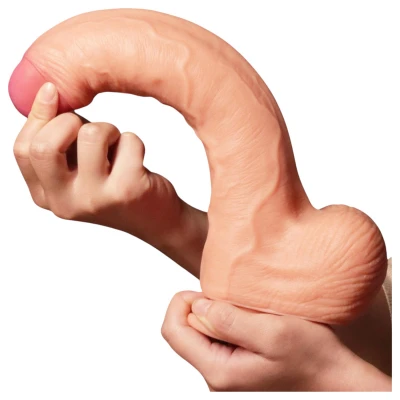 Lovetoy Nature Cock - testszínű kétrétegű élethű dildó (28 cm)