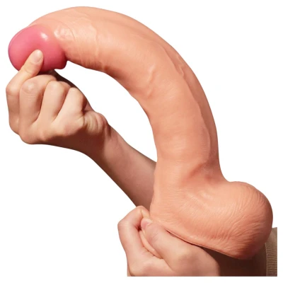 Lovetoy Nature Cock - kétrétegű élethű dildó - 30 cm (testszínű)