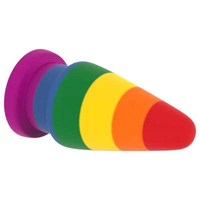 Lovetoy Prider - hosszú anál tágító plug (15 cm, szivárvány)