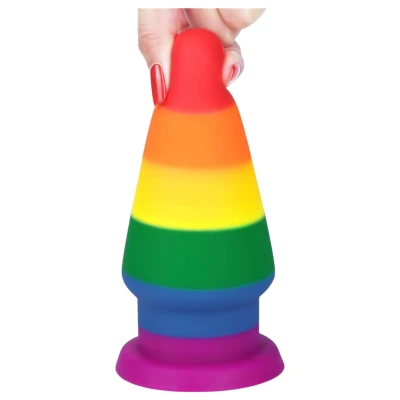 Lovetoy Prider - hosszú anál tágító plug (15 cm, szivárvány)