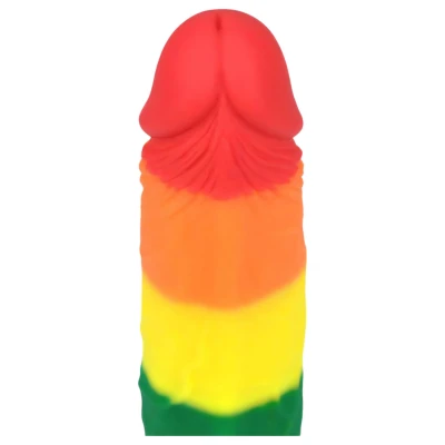 Lovetoy Prider 7.0 - élethű dildó - 19 cm (szivárvány)