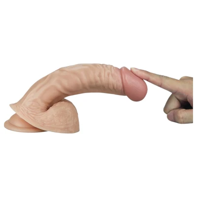 Lovetoy Real Extreme - testszínű élethű G-pont dildó (21 cm)