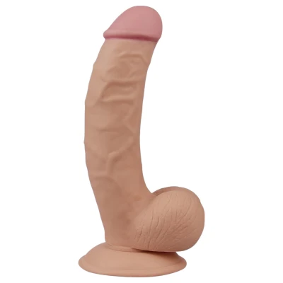 Lovetoy Ultra Soft - rugalmas, élethű dildó - 21,5 cm (testszínű)