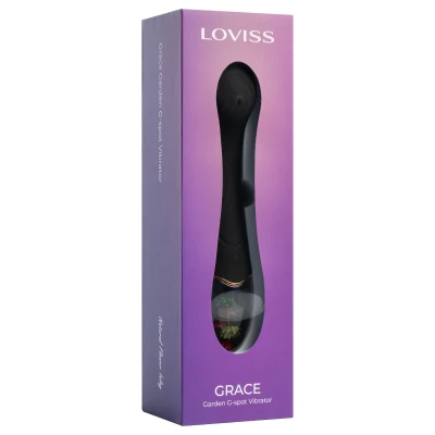 LOVISS Flower Grace - G-pont vibrátor (fekete)