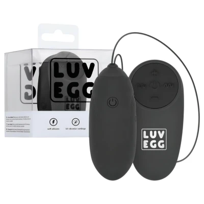 LUV EGG - hordható akkus, rádiós vibrotojás (fekete)