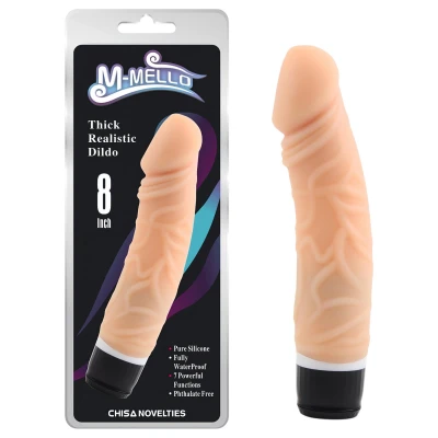 M-Mello Thick Realistic - vastag élethű vibrátor (testszínű) - 19,5 cm