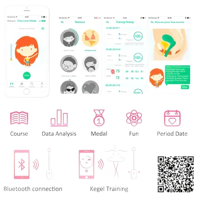Magic Motion Kegel Coach - app-vezérelt vibrációs gésagolyó (pink)