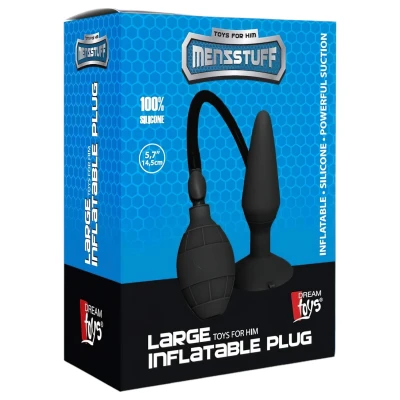 MenzStuff L - pumpálható anál plug (fekete, nagy)