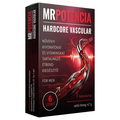 MrPotencia Hardcore Vascular - étrend-kiegészítő kapszula (6 db)