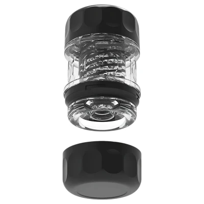 MX Spiral Portable Quin Cup - spirális, szívó hatású maszturbátor (fekete)