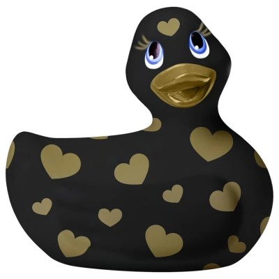 My Duckie Romance 2.0 - csikló vibrátor, csiklóizgató (fekete-arany)