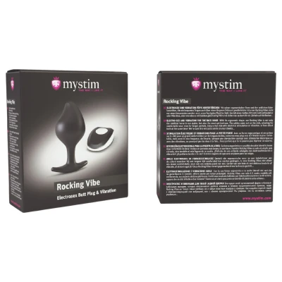mystim Rocking Vibe - elektromos ingerlésű anál vibrátor (fekete)