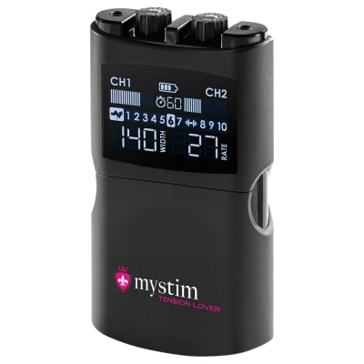 mystim Tension Lover 2 - digitális elektro szett (fekete)
