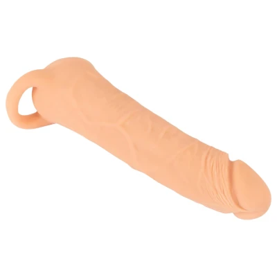 Nature Skin - 2in1 műpunci és péniszköpeny - 23 cm (testszínű)