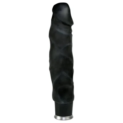 Nature Skin - fekete élethű vibrátor (22 cm)