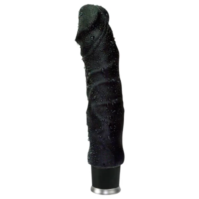 Nature Skin - fekete élethű vibrátor (22 cm)