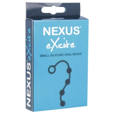 Nexus Excite - 4 gyöngyös anál dildó kezdőknek (fekete, kicsi)