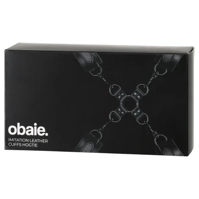 Obaie - műbőr csukló- és bokabilincs szett (fekete)