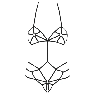 Obsessive - fekete dísz testhám body (S/M)
