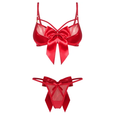 Obsessive Gifty - kétrészes szexi fehérnemű szett nőknek (piros)