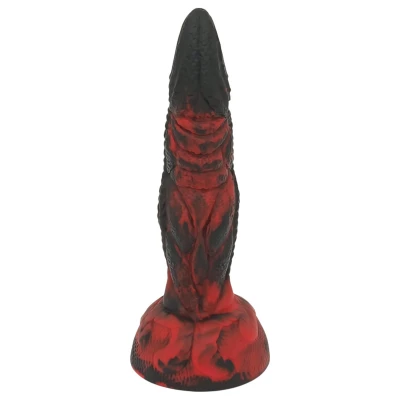 OgazR Hell Dong- barázdált dildó - 20 cm (piros)