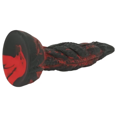 OgazR Hell Dong- barázdált dildó - 20 cm (piros)