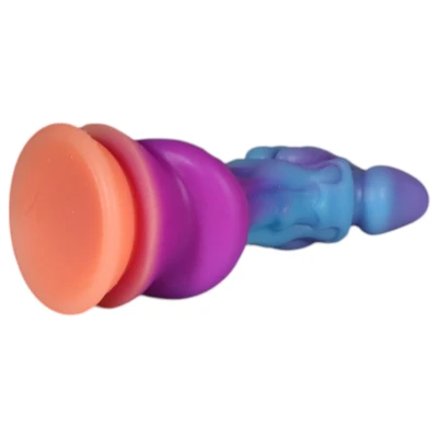 OgazR - lila-rózsaszín sötétben világító sárkány dildó (22 cm)