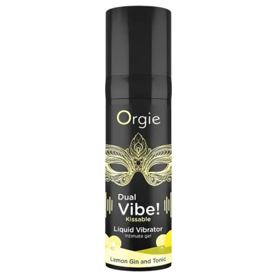 Orgie Dual Vibe - folyékony vibrátor Gin Tonic ízben (15 ml)