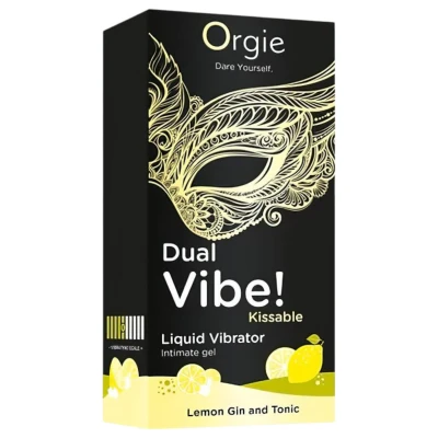 Orgie Dual Vibe - folyékony vibrátor Gin Tonic ízben (15 ml)