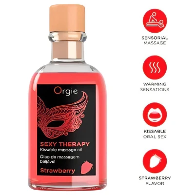 Orgie Sexy Therapy - masszázsolaj szett - eper (100 ml)